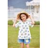 Arshiner Girls T-Shirt Kids Casual Tunic Tops Lace Short Sleeve Loose Soft Blouse(Pat2)