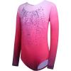 Arshiner Kid Girls Long Sleeve Color Gradient Gymnastics Leotard Shiny Diamond Ballet Dance One Piece Outfit
