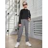 Arshiner Kids Girls Tie Dye Joggers Comfort Loose Sweatpants High Waist Trouser(Dark Gray)