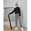 Arshiner Kids Girls Tie Dye Joggers Comfort Loose Sweatpants High Waist Trouser(Dark Gray)