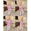Arshiner Little Girls Outfits Cute Clothing Sets Long Sleeve 2pcs Pants Sets with Pockets(Pink)