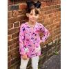 Arshiner Little Girls Outfits Cute Clothing Sets Long Sleeve 2pcs Pants Sets with Pockets(Pink)