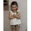 Arshiner Toddler Girl Clothes 2 Piece Summer Outfit Ruffle Sleeveless Top and Shorts Set with Pockets 2-7Y(Leopard)