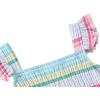 Arshiner Toddler Girl Clothes 2 Piece Summer Outfit Ruffle Sleeveless Top and Shorts Set with Pockets 2-7Y(Pink Rainbow Stripe)