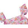Arshiner Toddler Girl Clothes 2 Piece Summer Outfit Ruffle Sleeveless Top and Shorts Set with Pockets 2-7Y(Pink/Purple Floral)