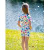 Arshiner Toddler Girls Clothes Ruffle Short Sleeves Crewneck Tops and Shorts with Pockets Cute Summer 2 Pieces Short Sets(Butterfly Pattern)