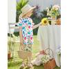 Arshiner Toddler Girls Clothes Ruffle Short Sleeves Crewneck Tops and Shorts with Pockets Cute Summer 2 Pieces Short Sets(Butterfly Pattern)