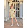 Arshiner Toddler Girls Clothes Ruffle Short Sleeves Crewneck Tops and Shorts with Pockets Cute Summer 2 Pieces Short Sets(Letter Print)