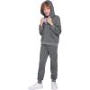 Arshiner Boys’ 2 Piece Athletic Tracksuit Jogging Outfit Sweatsuit Zip Up Hoodie and Active Pants Sets for Kids 5-14 Years(Dark Grey)