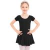Arshiner Girls’ Dance Leotard Ruffle Sleeve (130(Age for 5-6Y), Black(FBA)) Black(fba) 13(Age for 5-6Y)