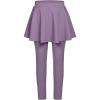 Arshiner Girls Sports Skirted Leggings Casual Ruffle Skater Skirt with Athletic Pants Pantskirts(Purple)