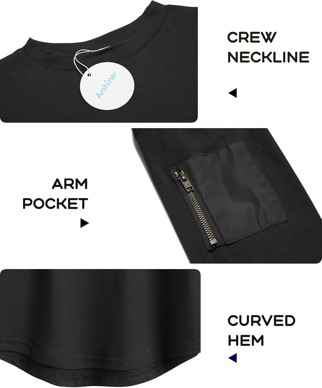 image:imageArshiner Boys Loose Long Sleeve SolidTieDyed Print Curve Hem T Shirt for 512 YearsBlack