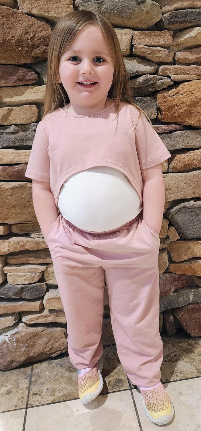 image:imageArshiner Girls 3 Piece Set Short Sleeve High Low Hem Overlay Top amp Cami with Sweatpants Kids Outfit 613 YearsPink