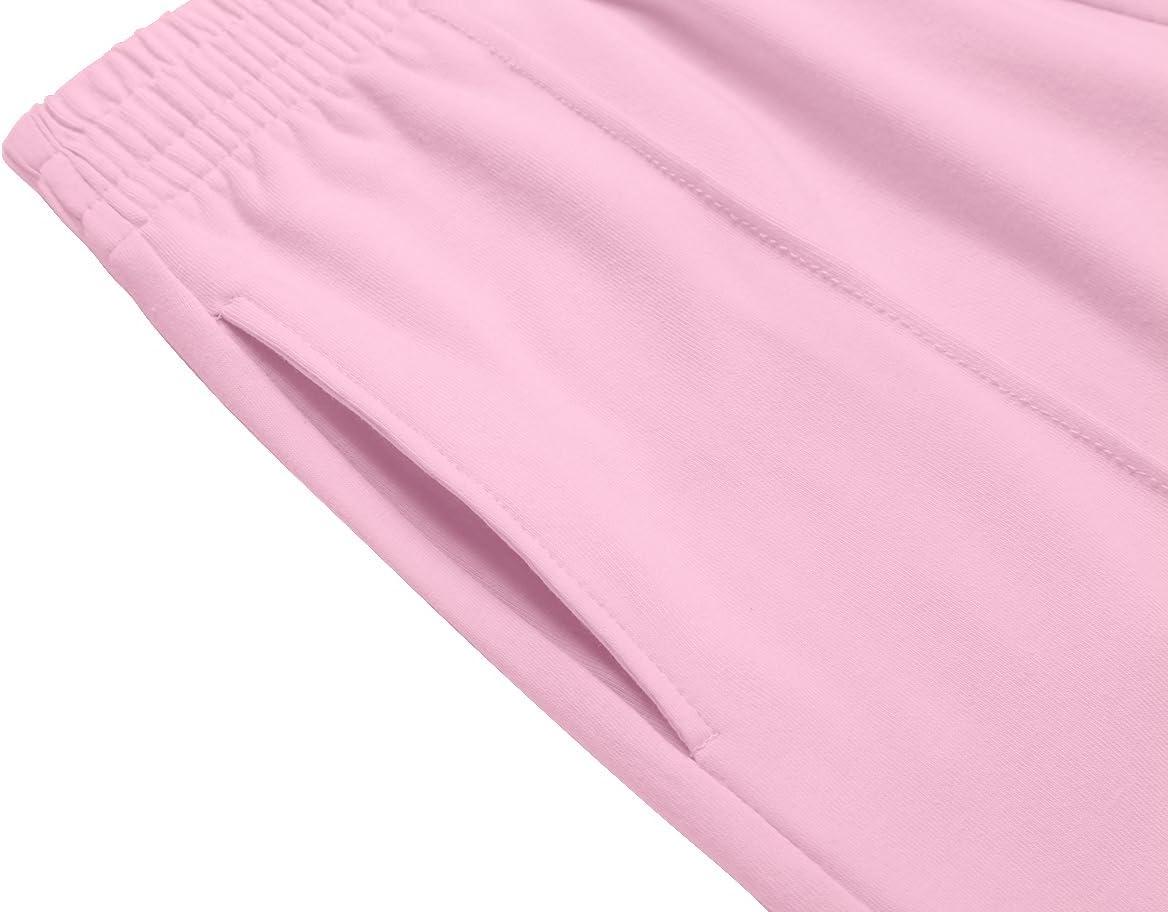 image:imageArshiner Girls Clothes 2 Piece Outfits Drop Shoulder Sleeve Top and Wide Leg Pants Set Trendy Clothing Size 614Pink