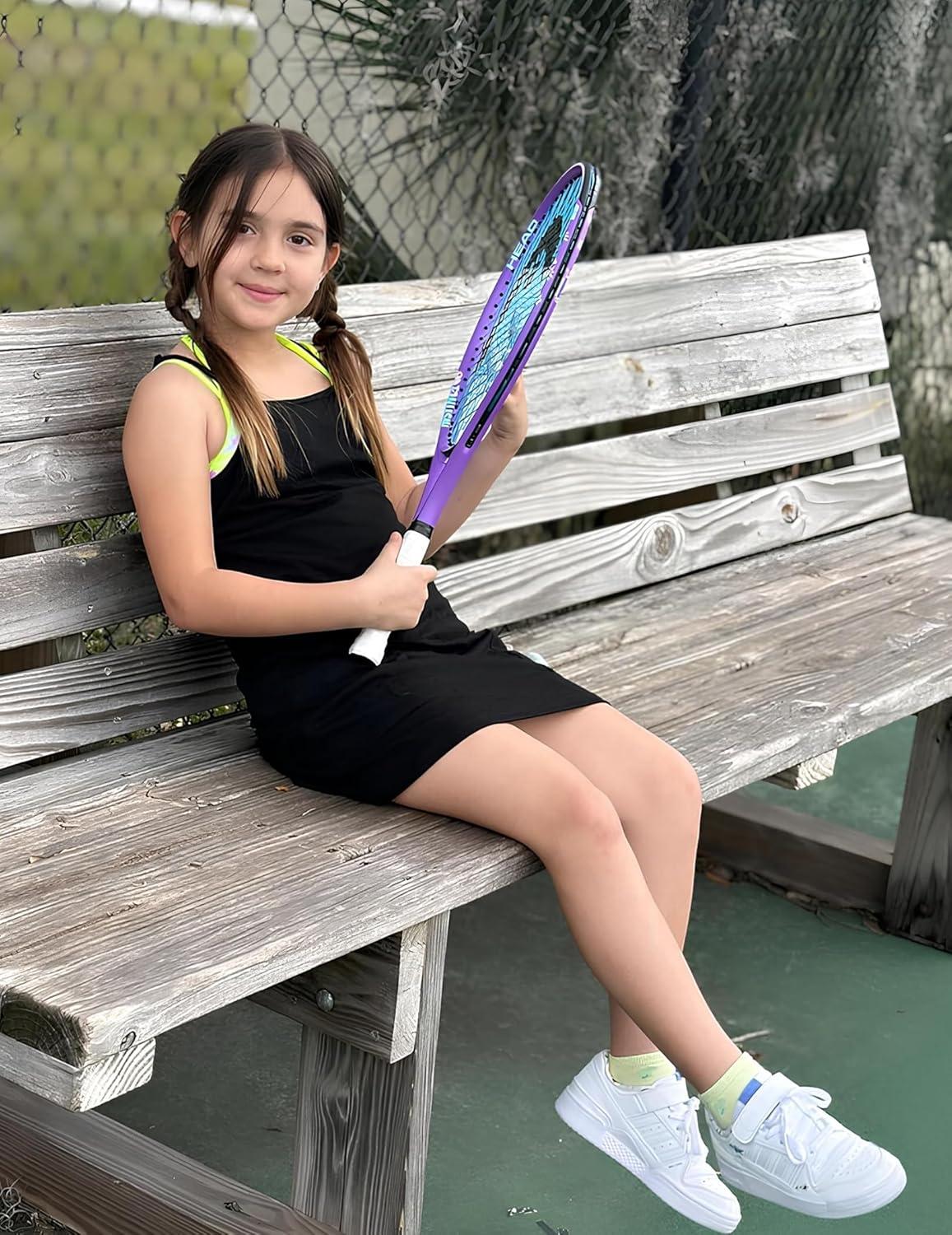 image:imageArshiner Girls Dress with Shorts Casual Summer Spaghetti Straps One Piece Romper Dresses with Pockets for Kid 515 YBlack