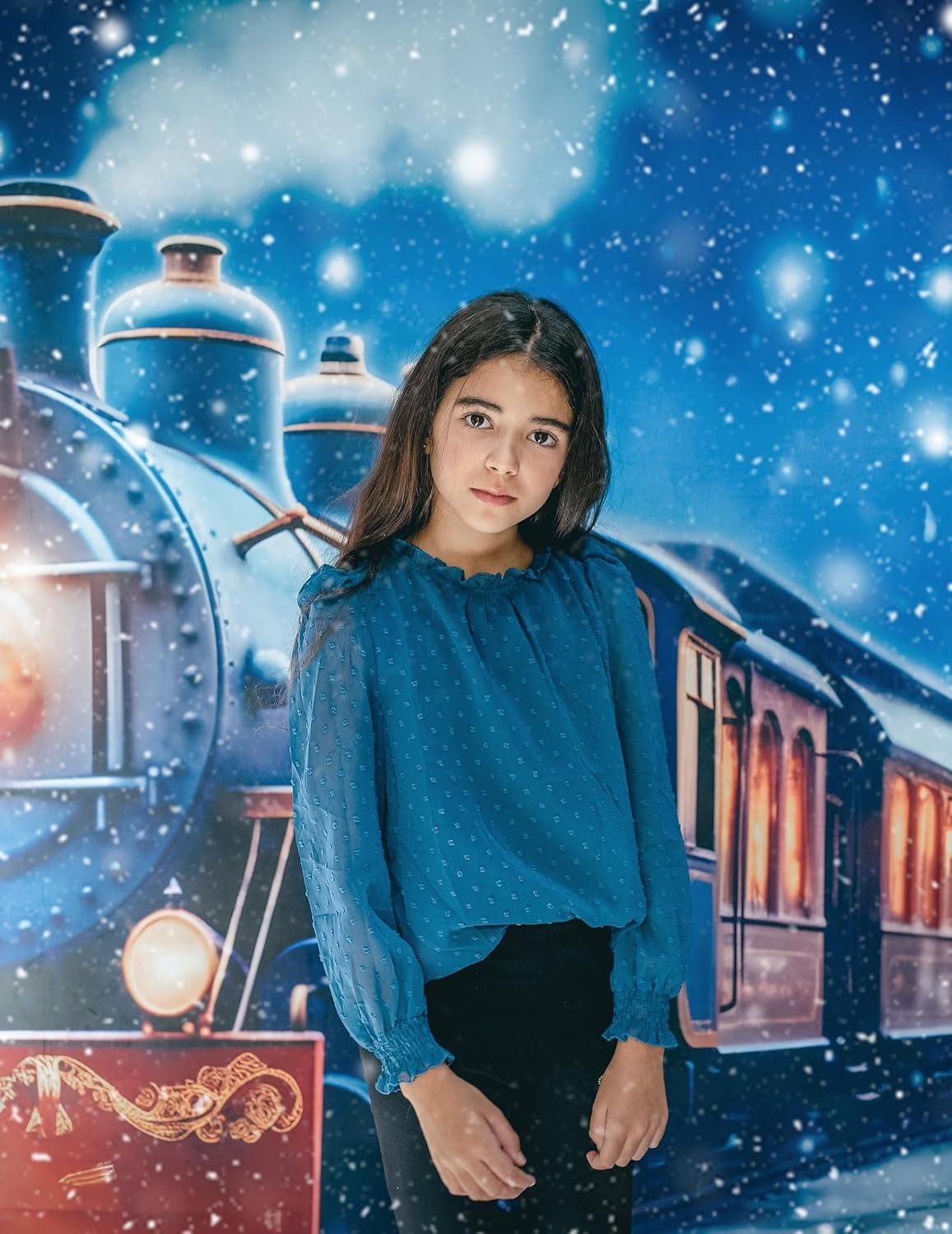 image:imageArshiner Girls Long Sleeve Shirts Chiffon Blouses Swiss Dot Frill Neck Casual Loose Cute Top TeeRoyal Blue