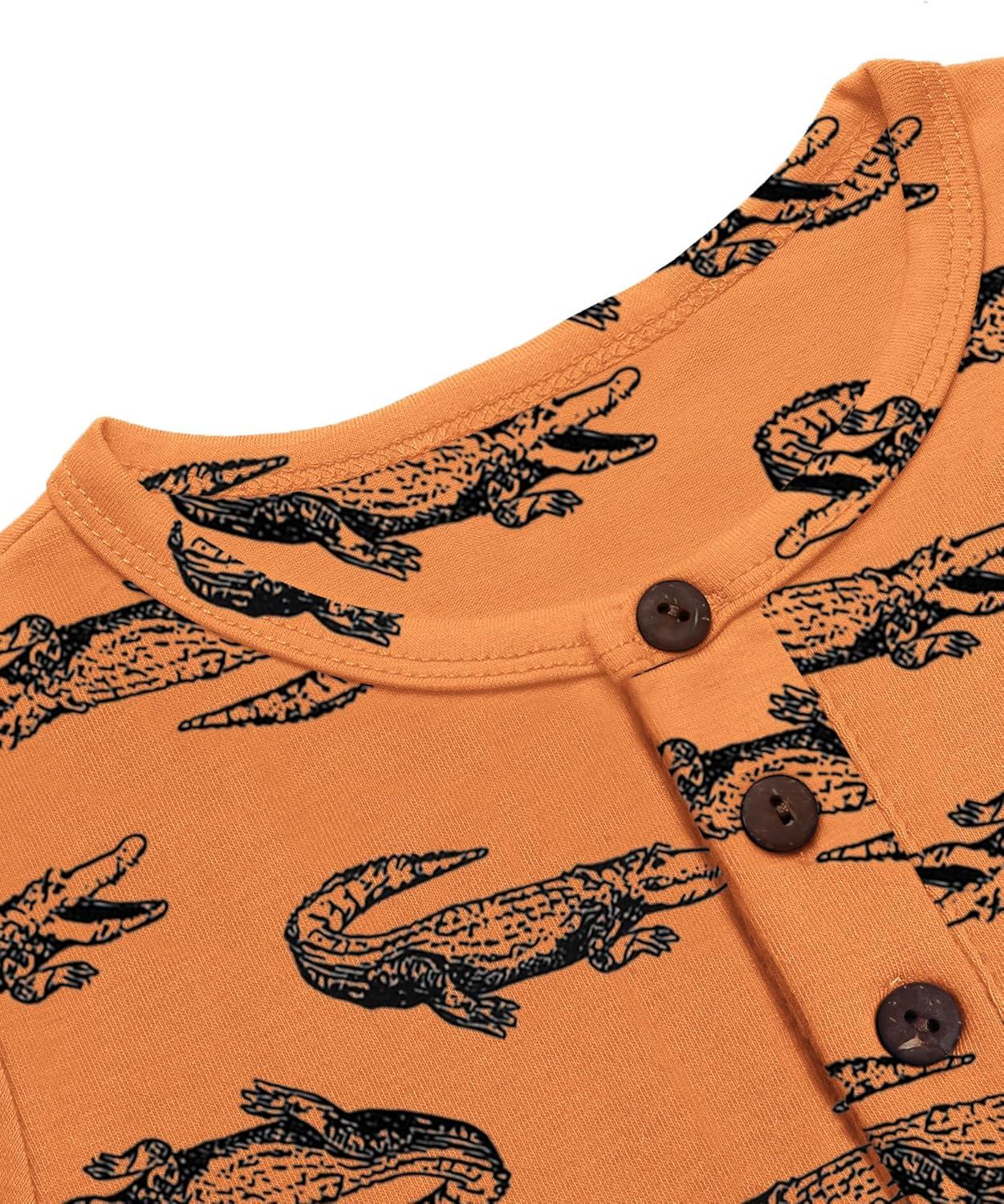 image:imageArshiner Toddler Boys 3 Pack LongSleeve Henley TShirts Casual Cotton Graphic Shirt for 29 YearsGreyNavy Blue StripeOrange Print