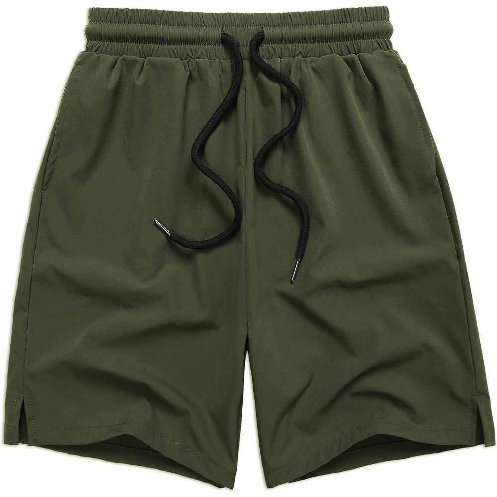 image:imageArshiner Boys Athletic Shorts Kids Youth Quick Dry Summer Shorts Running Hiking Casual with Pockets 513 YearsArmy Green