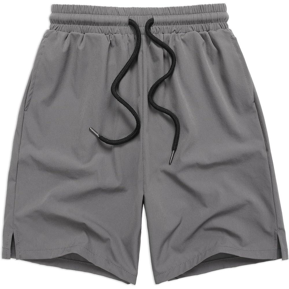 image:imageArshiner Boys Athletic Shorts Kids Youth Quick Dry Summer Shorts Running Hiking Casual with Pockets 513 YearsDark Grey