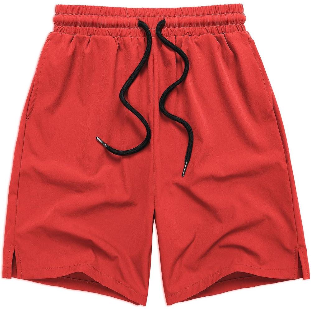 image:imageArshiner Boys Athletic Shorts Kids Youth Quick Dry Summer Shorts Running Hiking Casual with Pockets 513 YearsRed