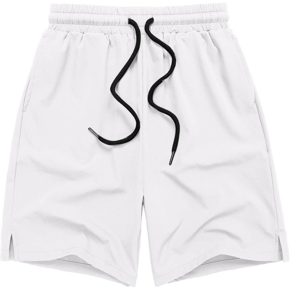 image:imageArshiner Boys Athletic Shorts Kids Youth Quick Dry Summer Shorts Running Hiking Casual with Pockets 513 YearsWhite