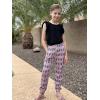 Arshiner 2 Piece Girl Clothes Outfits Spring Summer Ruffle Trim Tank Top Shirts and Pant Set with Pockets(Black and Pink Plaid)
