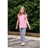 Arshiner 2 Piece Girl Clothes Outfits Spring Summer Ruffle Trim Tank Top Shirts and Pant Set with Pockets(Pink-strawberry)