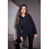 Arshiner 3 Piece Girls Jogger Set Sweatsuits Crop Sweatshirt Hoodie Adjustable Cami Top and Sweatpants(Black)