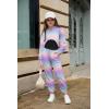 Arshiner 3 Piece Girls Jogger Set Sweatsuits Crop Sweatshirt Hoodie Adjustable Cami Top and Sweatpants(Blue Pink-tie Dye)