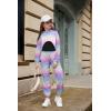 Arshiner 3 Piece Girls Jogger Set Sweatsuits Crop Sweatshirt Hoodie Adjustable Cami Top and Sweatpants(Blue Pink-tie Dye)