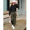 Arshiner 3 Piece Girls Jogger Set Sweatsuits Crop Sweatshirt Hoodie Adjustable Cami Top and Sweatpants(Camouflage)