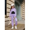 Arshiner 3 Piece Girls Jogger Set Sweatsuits Crop Sweatshirt Hoodie Adjustable Cami Top and Sweatpants(Purple)