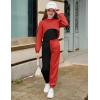 Arshiner 3 Piece Girls Jogger Set Sweatsuits Crop Sweatshirt Hoodie Adjustable Cami Top and Sweatpants(Red)