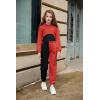 Arshiner 3 Piece Girls Jogger Set Sweatsuits Crop Sweatshirt Hoodie Adjustable Cami Top and Sweatpants(Red)