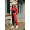 Arshiner 3 Piece Girls Jogger Set Sweatsuits Crop Sweatshirt Hoodie Adjustable Cami Top and Sweatpants(Red)