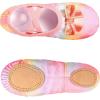 Arshiner Ballet Shoes for Girls Canvas Ballet Slippers Dance Shoes with Elastic Band for Toddler/Little Kid/Big Kid(Shiny Rainbow)