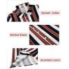 Arshiner Boys 2 Piece Outfits Hawaiian Shorts Sets Button Down Shirt and Shorts Summer Beach Clothes for 2-12 Years(Brown Stripe)
