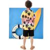 Arshiner Boys 2 Piece Outfits Hawaiian Shorts Sets Button Down Shirt and Shorts Summer Beach Clothes for 2-12 Years(Tie Dye – Palm Tree)