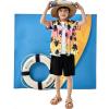 Arshiner Boys 2 Piece Outfits Hawaiian Shorts Sets Button Down Shirt and Shorts Summer Beach Clothes for 2-12 Years(Tie Dye – Palm Tree)