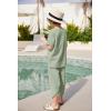 Arshiner Boy’s 2 Pieces Clothes Set Henley Shirt Short Sleeve and Pants Wide Leg Baggy Summer Casual Outfits(Light Green)