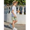Arshiner Boy’s 2 Pieces Linen Sets Short Sleeve Henley Shirt and Shorts Summer Beach Matching Outfits 5-12 Years(White & Light Green)