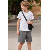 Arshiner Boys Athletic Shorts Kids Youth Quick Dry Summer Shorts Running Hiking Casual with Pockets 5-13 Years(Dark Grey)