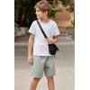 Arshiner Boys Athletic Shorts Kids Youth Quick Dry Summer Shorts Running Hiking Casual with Pockets 5-13 Years(Light Grey)