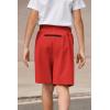 Arshiner Boys Athletic Shorts Kids Youth Quick Dry Summer Shorts Running Hiking Casual with Pockets 5-13 Years(Red)