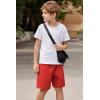 Arshiner Boys Athletic Shorts Kids Youth Quick Dry Summer Shorts Running Hiking Casual with Pockets 5-13 Years(Red)