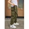 Arshiner Boys Cargo Joggers Pants Kids Elastic Waist Casual Pants Lightweight School Pants with 4 Pockets 5-12 Years(Army Green)