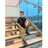 Arshiner Boys Cargo Joggers Pants Kids Elastic Waist Casual Pants Lightweight School Pants with 4 Pockets 5-12 Years(Army Green)