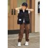 Arshiner Boys Cargo Joggers Pants Kids Elastic Waist Casual Pants Lightweight School Pants with 4 Pockets 5-12 Years(Brown)