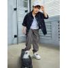 Arshiner Boys Cargo Joggers Pants Kids Elastic Waist Casual Pants Lightweight School Pants with 4 Pockets 5-12 Years(Dark Grey)