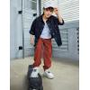 Arshiner Boys Cargo Joggers Pants Kids Elastic Waist Casual Pants Lightweight School Pants with 4 Pockets 5-12 Years(Wine Red)